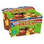 Dr. Oetker Paula  Schokoladen-Pudding mit Vanillegeschmack-Flecken