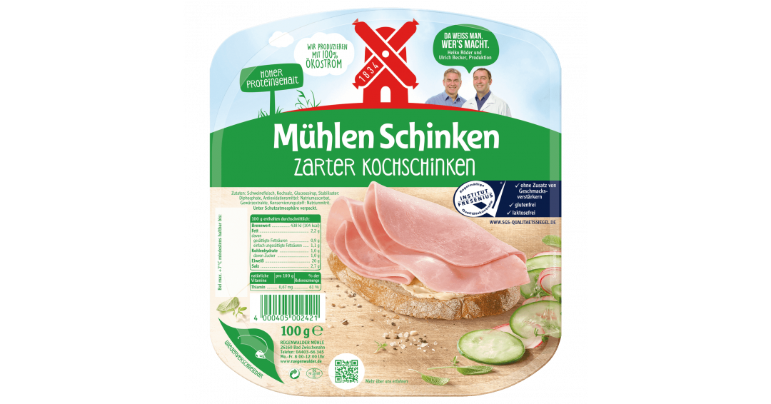Rügenwalder Mühle Mühlen Schinken nahkauf Angebote - 100g Packung ...