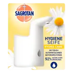 Sagrotan No-Touch Seifenspender Sagrotan No-Touch Automatischer Seifenspender Silbernes Gerät mit Aloe Vera Nachfüller